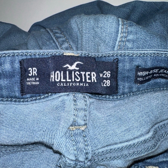Women's Hollister Juniors 3 R Blue High-Rise Distressed Jeggings 26 W 28 L - Picture 10 of 10